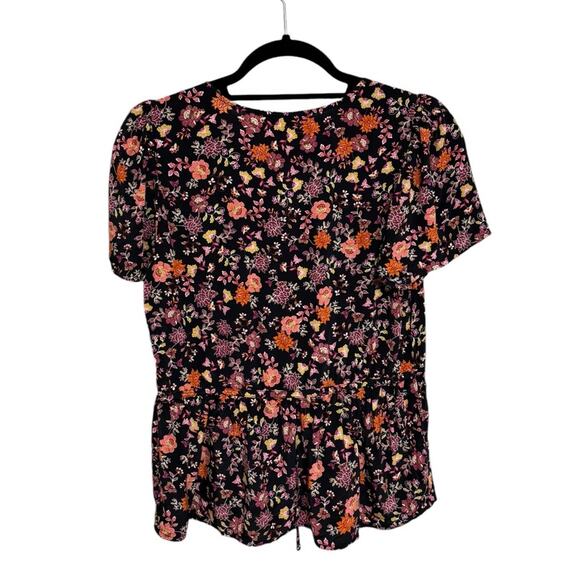 LOFT Floral Wrap Blouse - Size XS - Picture 3 of 7